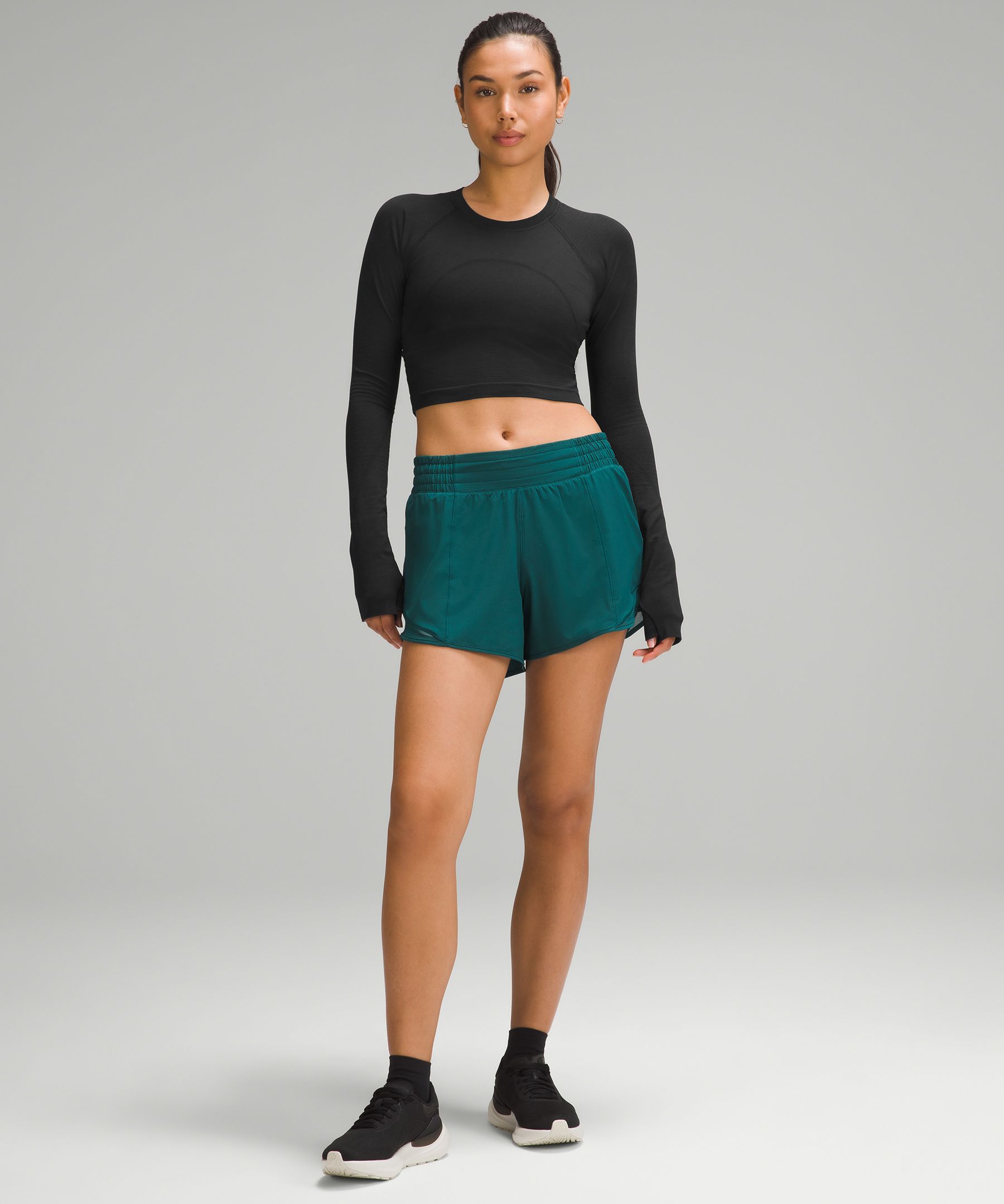 Lululemon Swiftly Speed Long Sleeve - Black / Black / Black - lulu fanatics