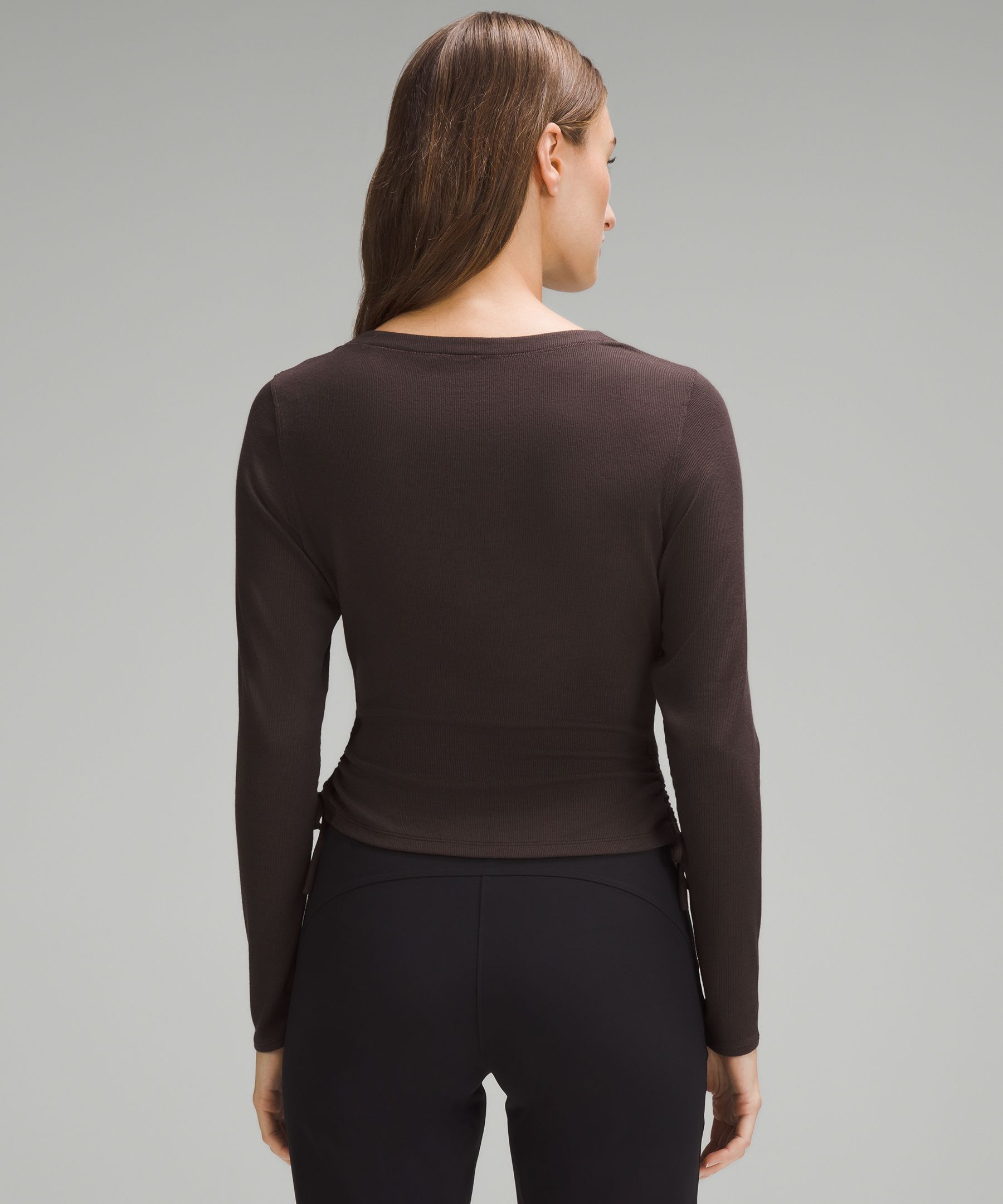 Lululemon Side Cinch Long Sleeve Crew Wisteria Purple Sz 8 $78 NWT