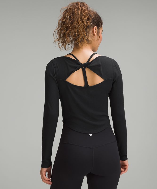 Modal Silk Twist-Back Yoga Long-Sleeve Shirt | Lululemon JP