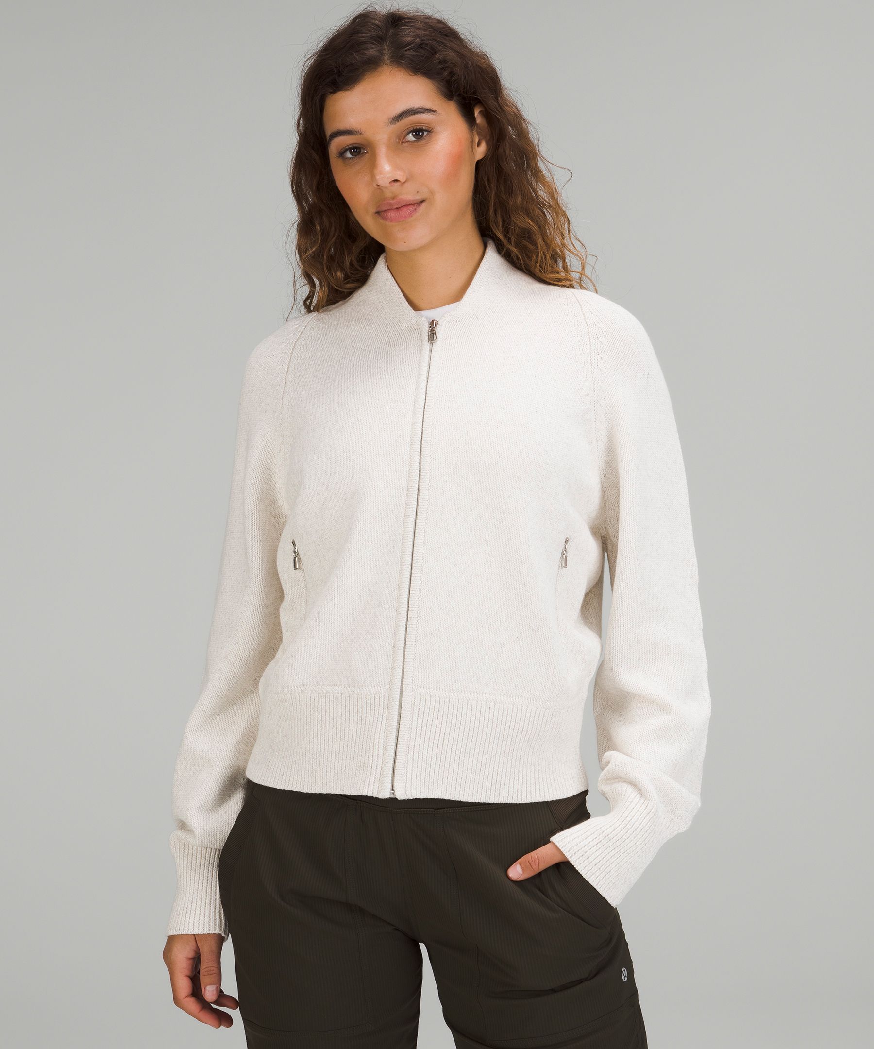 Full zip outlet sweater women's