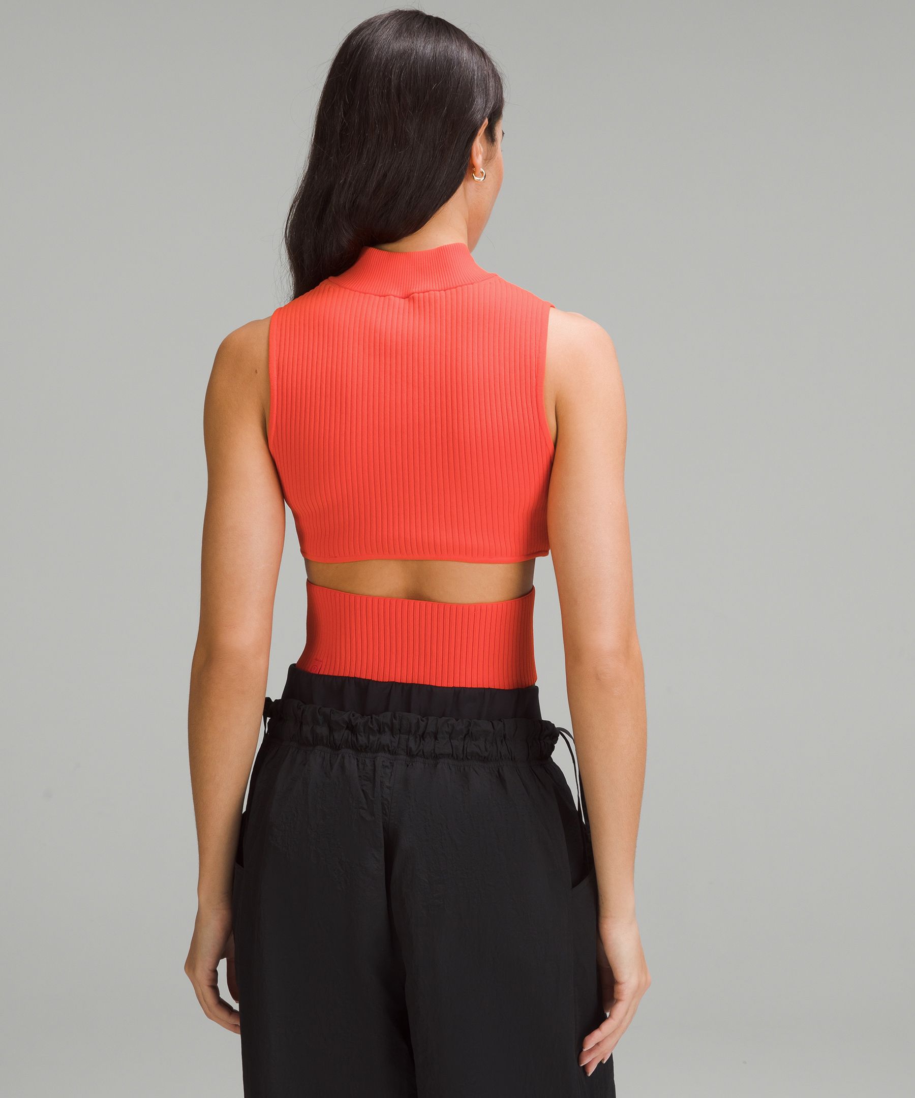 Reviewing @lululemon new seamless halfzip training tank top linked her, lululemon