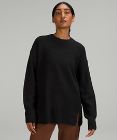 Merino Wool-Blend Ribbed Crewneck Sweater