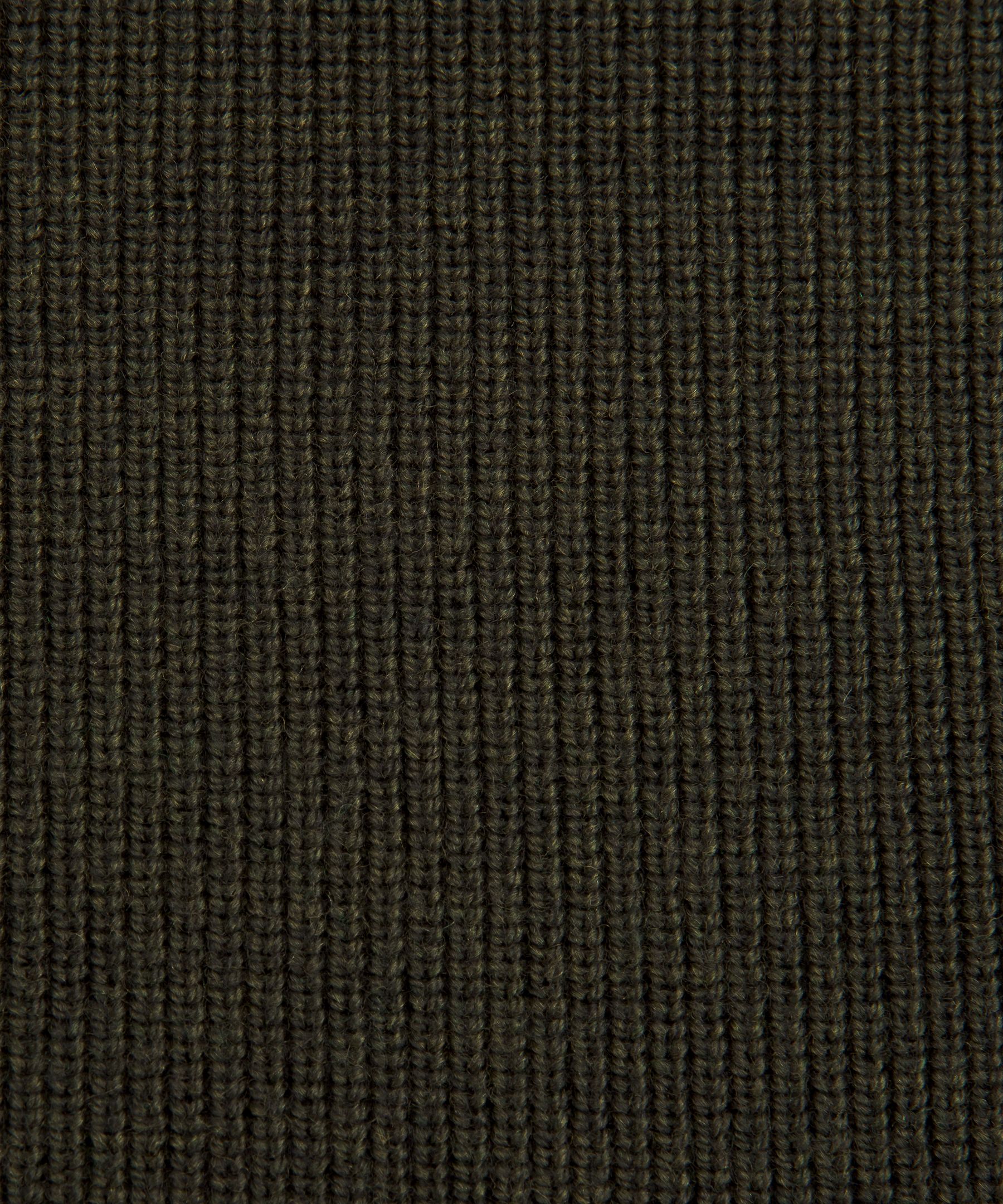 Merino Wool-Blend 羅紋圓領毛衣