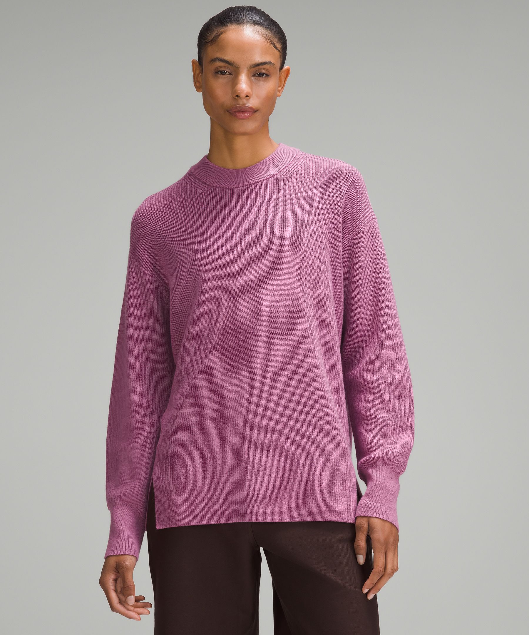 Lululemon Merino Wool-blend Ribbed Crewneck Sweater