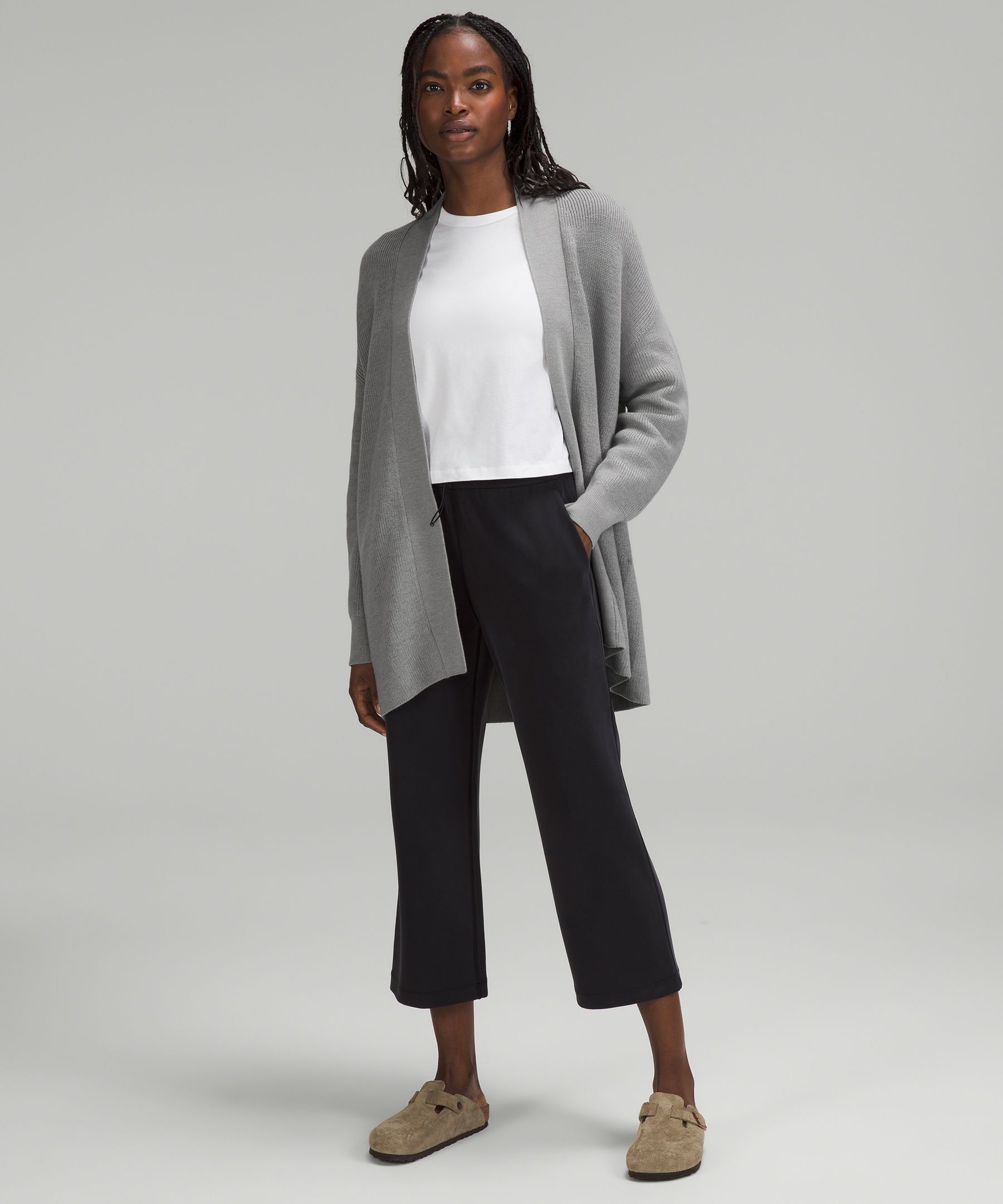 Merino Wool-Blend Ribbed Long Wrap Sweater | Women's Sweaters | lululemon