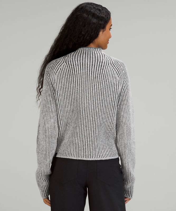 Cotton-Cashmere Blend Mock Neck Sweater