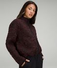 Jacquard Multi-Texture Sweater Jacket