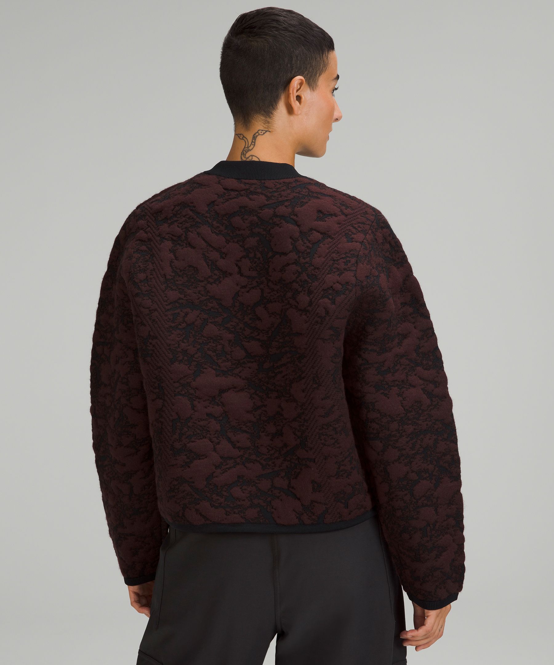 Ladies Merino Jacquard Crew Neck Sweater