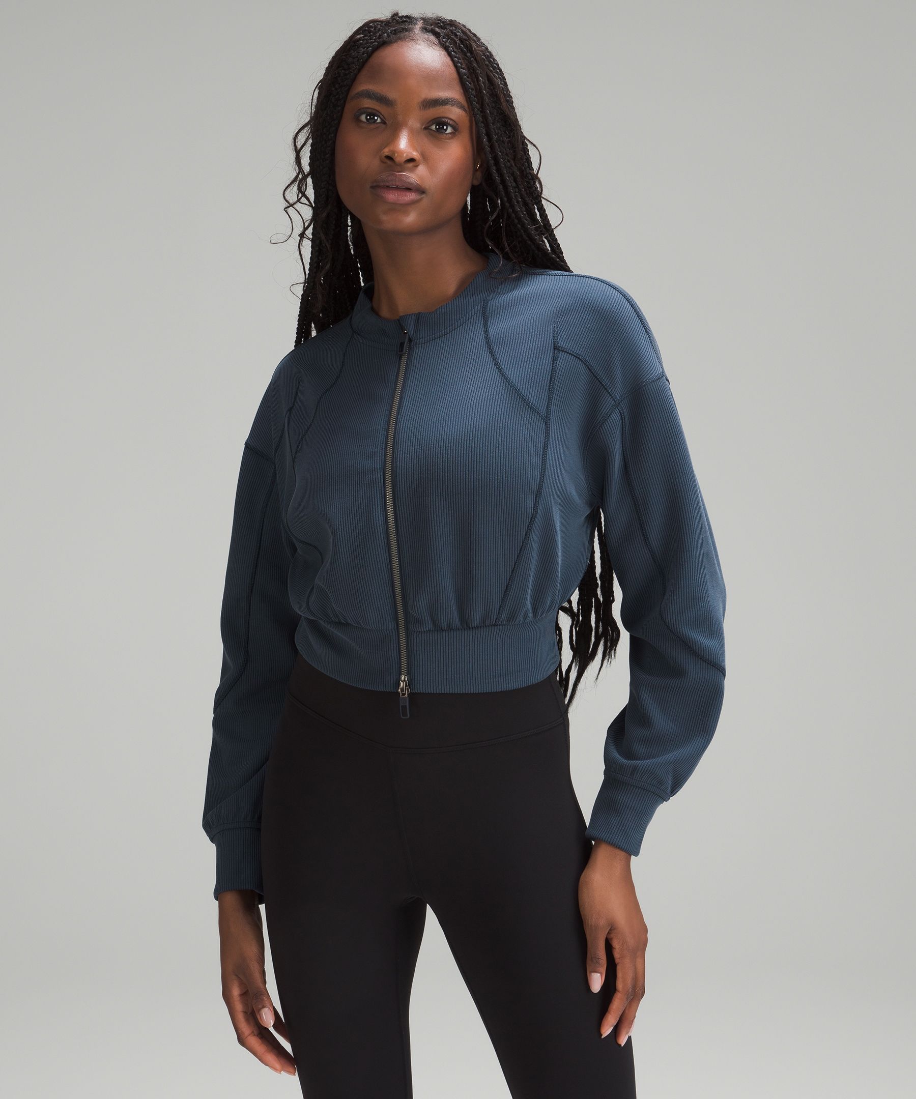 Ribbed Softstreme Cropped Jacket | Lululemon UK