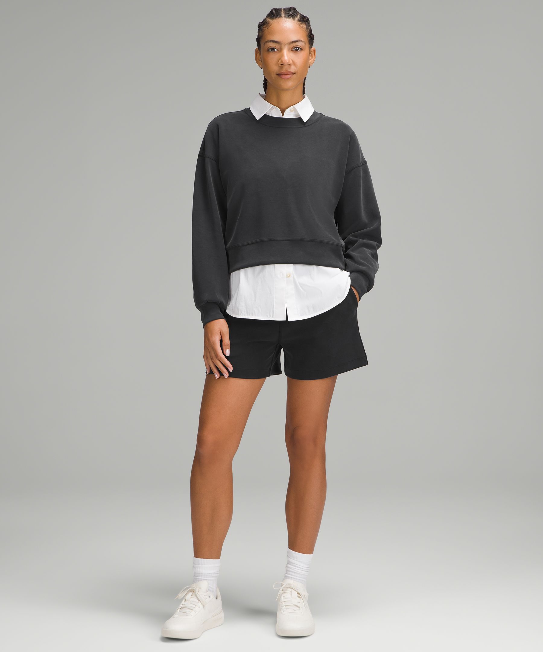 Softstreme Perfectly Oversized Cropped Crew, Women's Hoodies & Sweatshirts