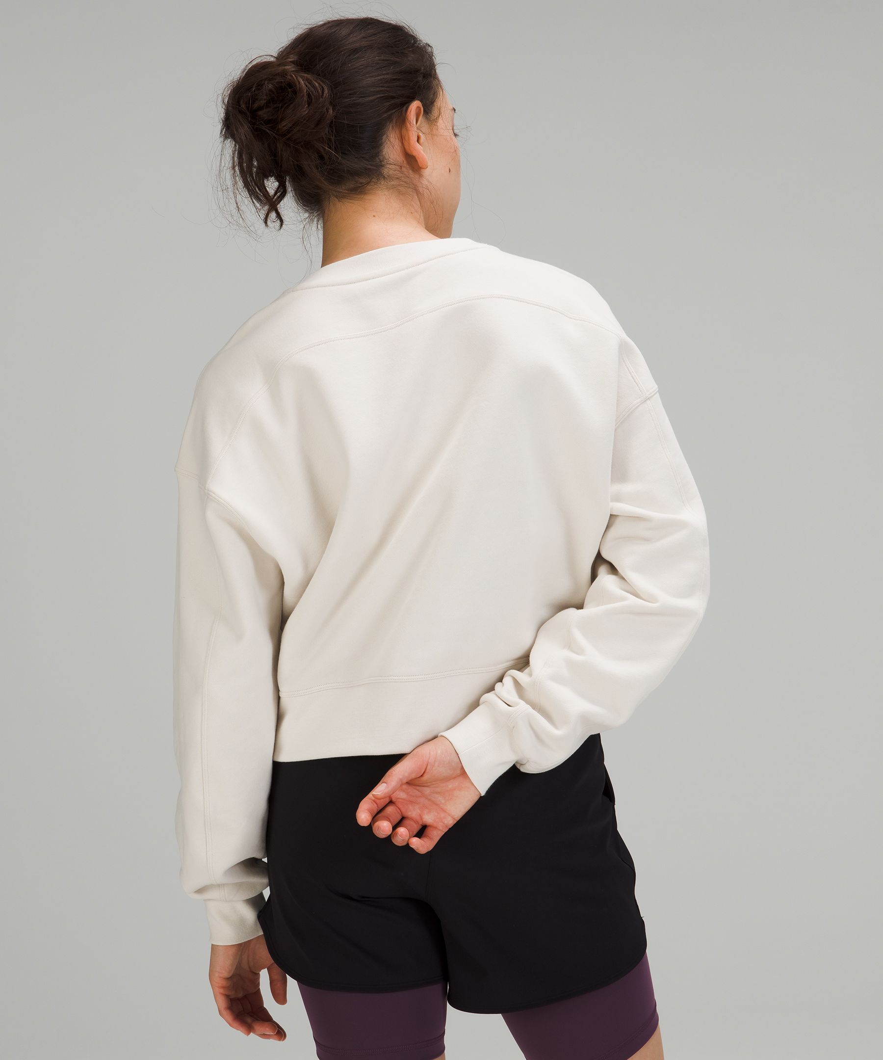 Shop Lululemon Softstreme Perfectly Oversized Cropped Crew