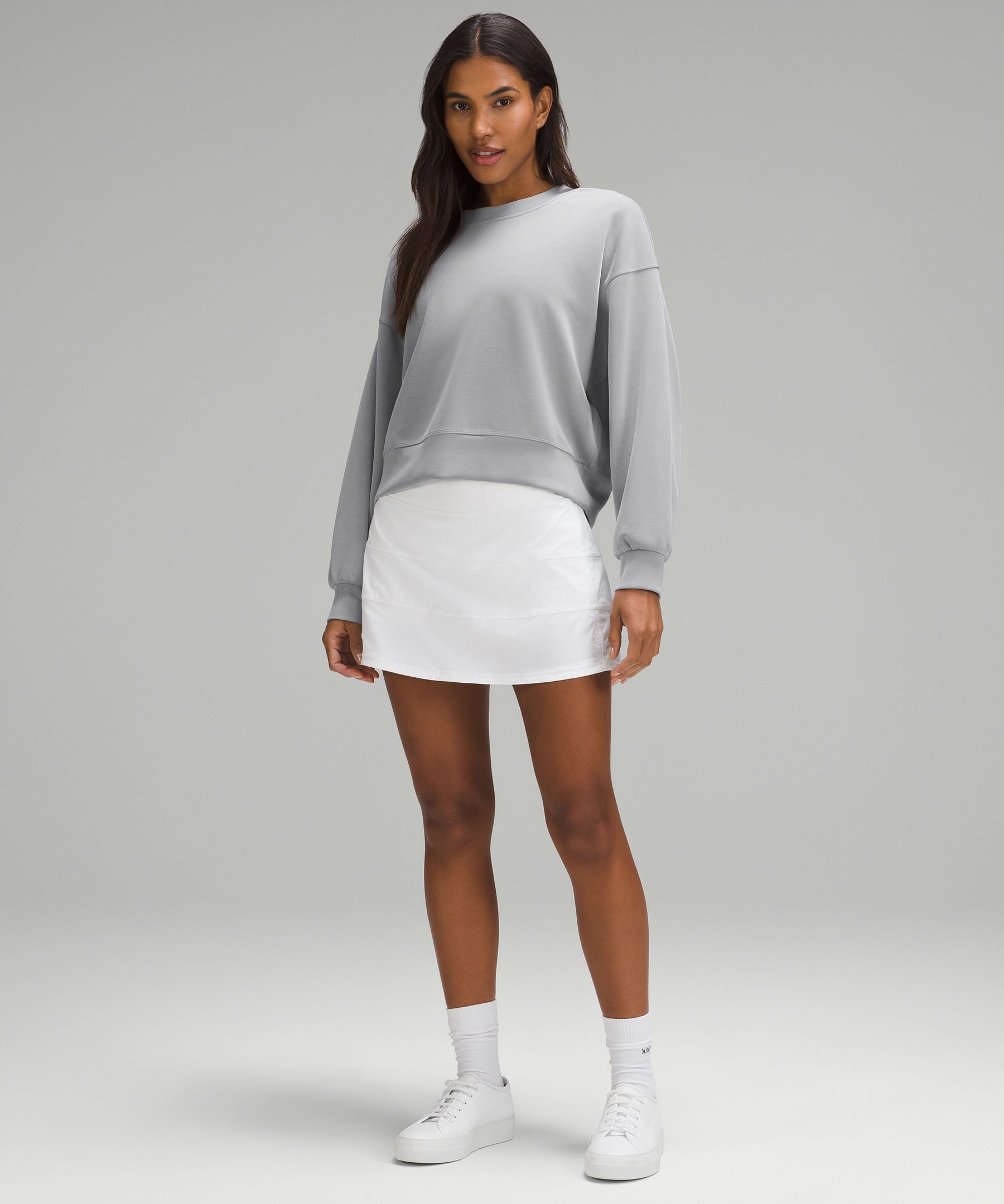 lululemon Australia and New Zealand - Your favourite layer, now cropped.  Post-practice comfort perfected with the Perfectly Oversized Cropped Crew,  in soft, textured cotton-blend fabric and a relaxed fit. ⁠Also available in