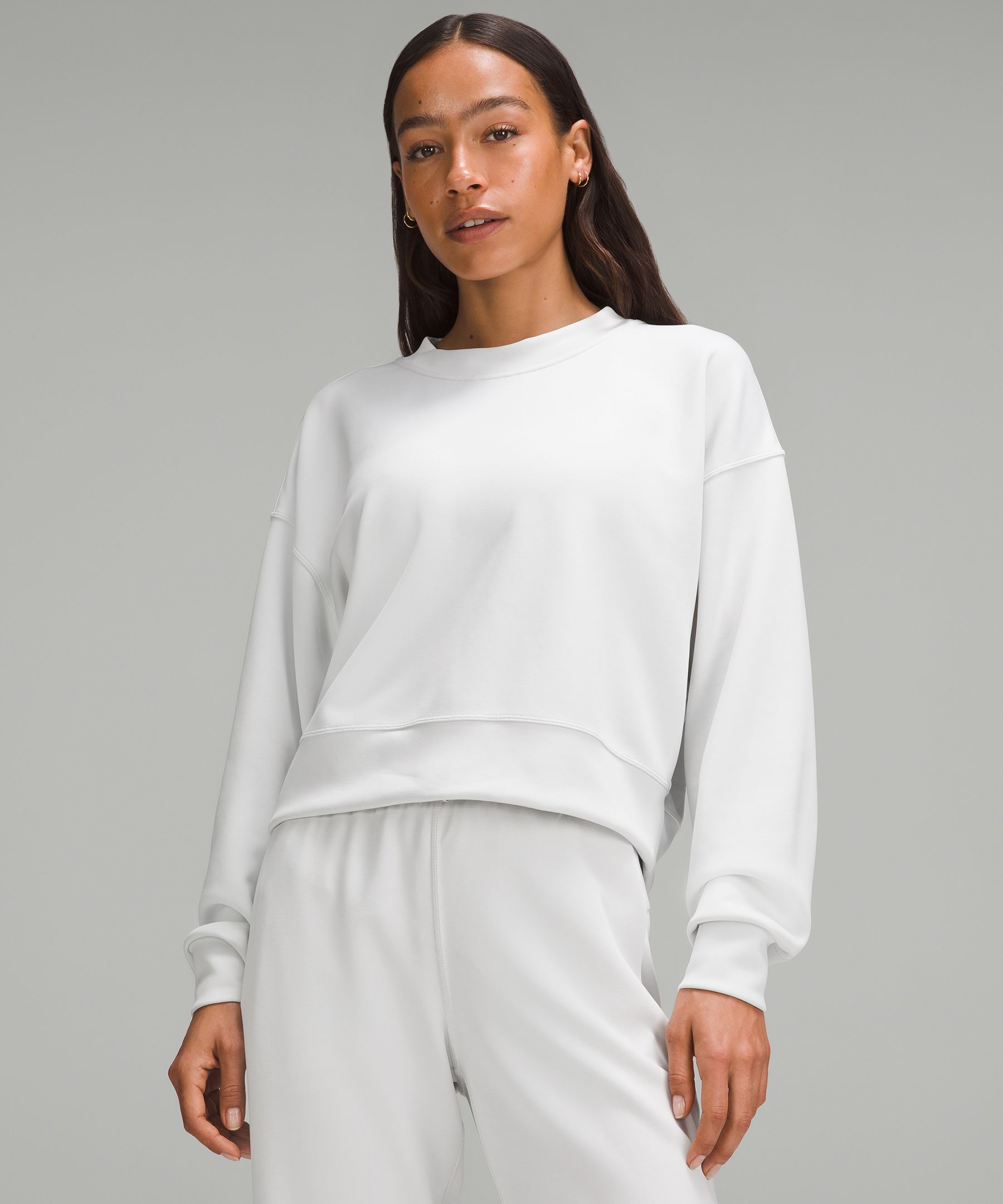 Shop Lululemon Softstreme Perfectly Oversized Cropped Crew