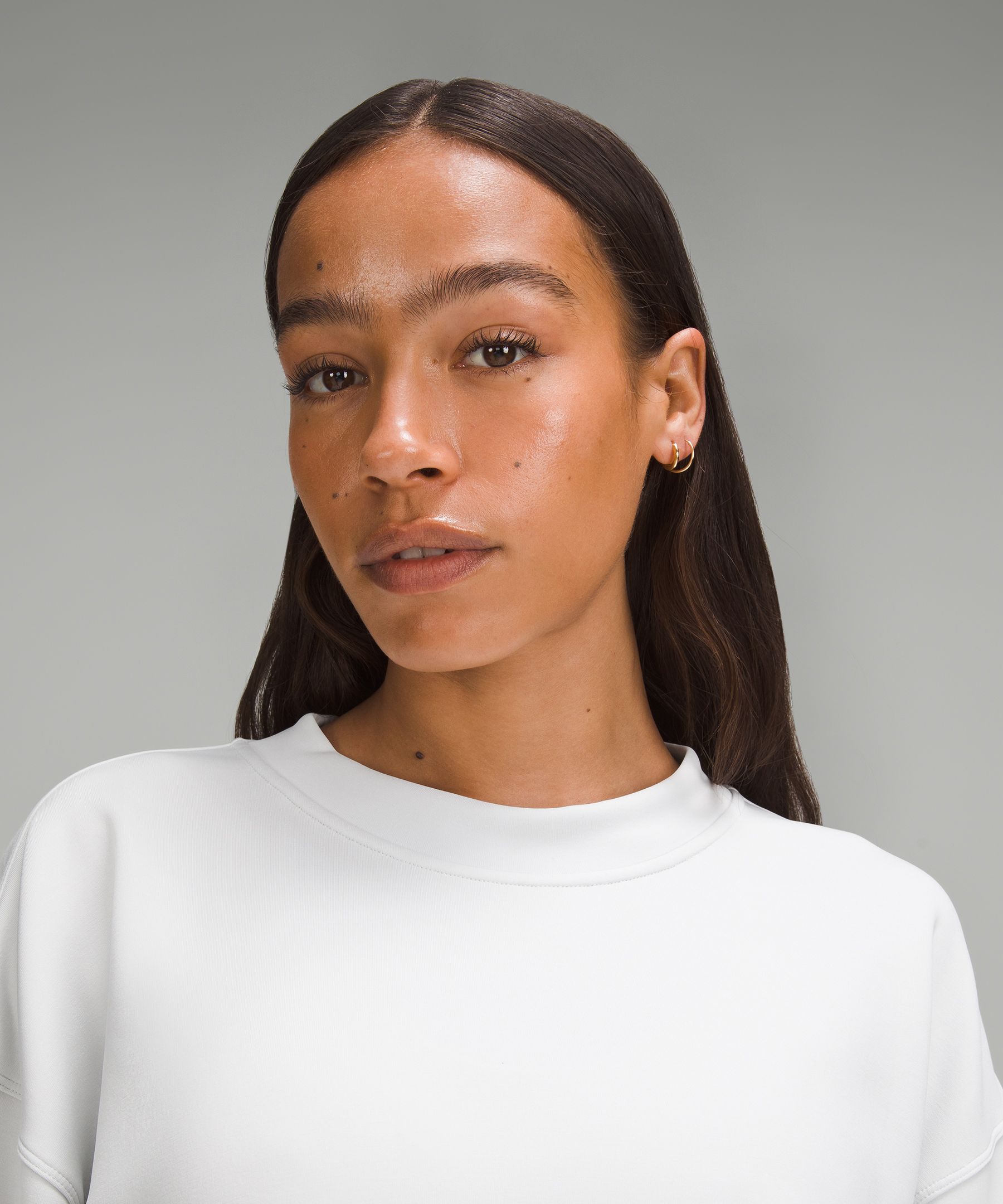 Shop Lululemon Softstreme Perfectly Oversized Cropped Crew