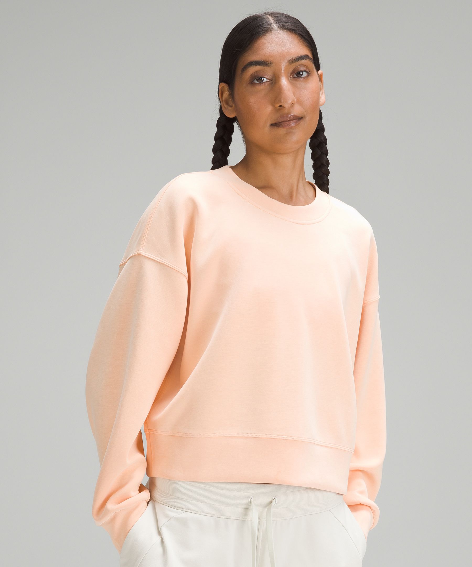 lululemon PERFECTLY CROP CREW - Sweatshirt - meadowsweet pink/pink