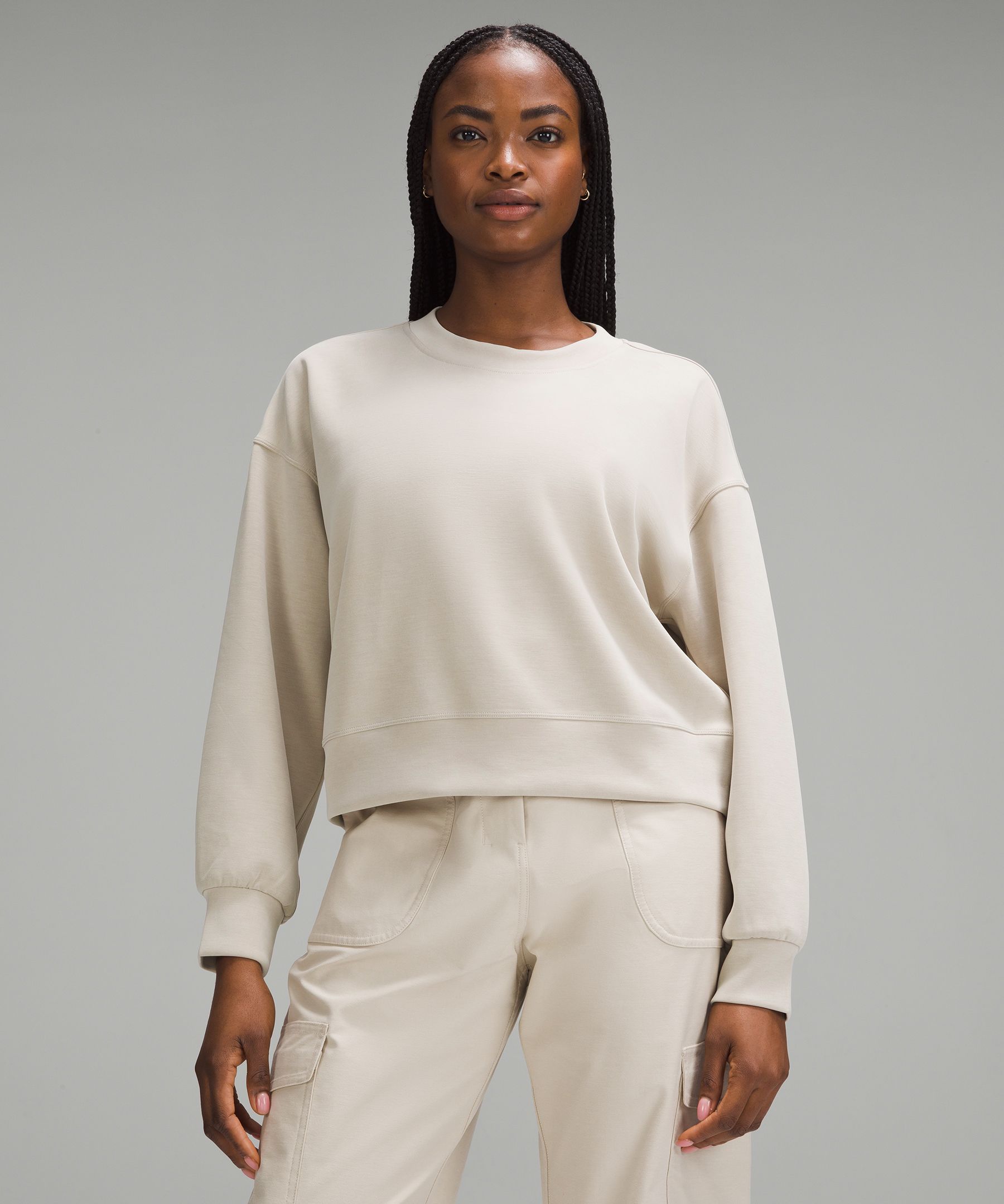 Softstreme Perfectly Oversized Cropped Crew, Women's Hoodies & Sweatshirts