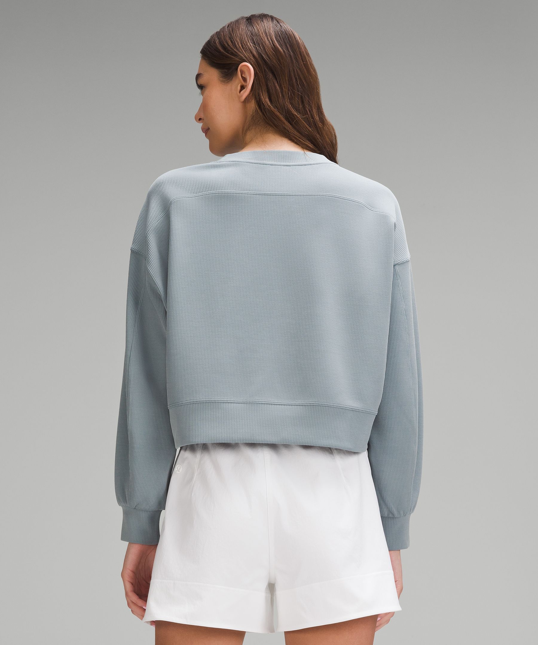 Softstreme Perfectly Oversized Ribbed Cropped Crew