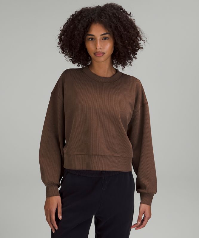 Ribbed Softstreme Perfectly Oversized Cropped Crew