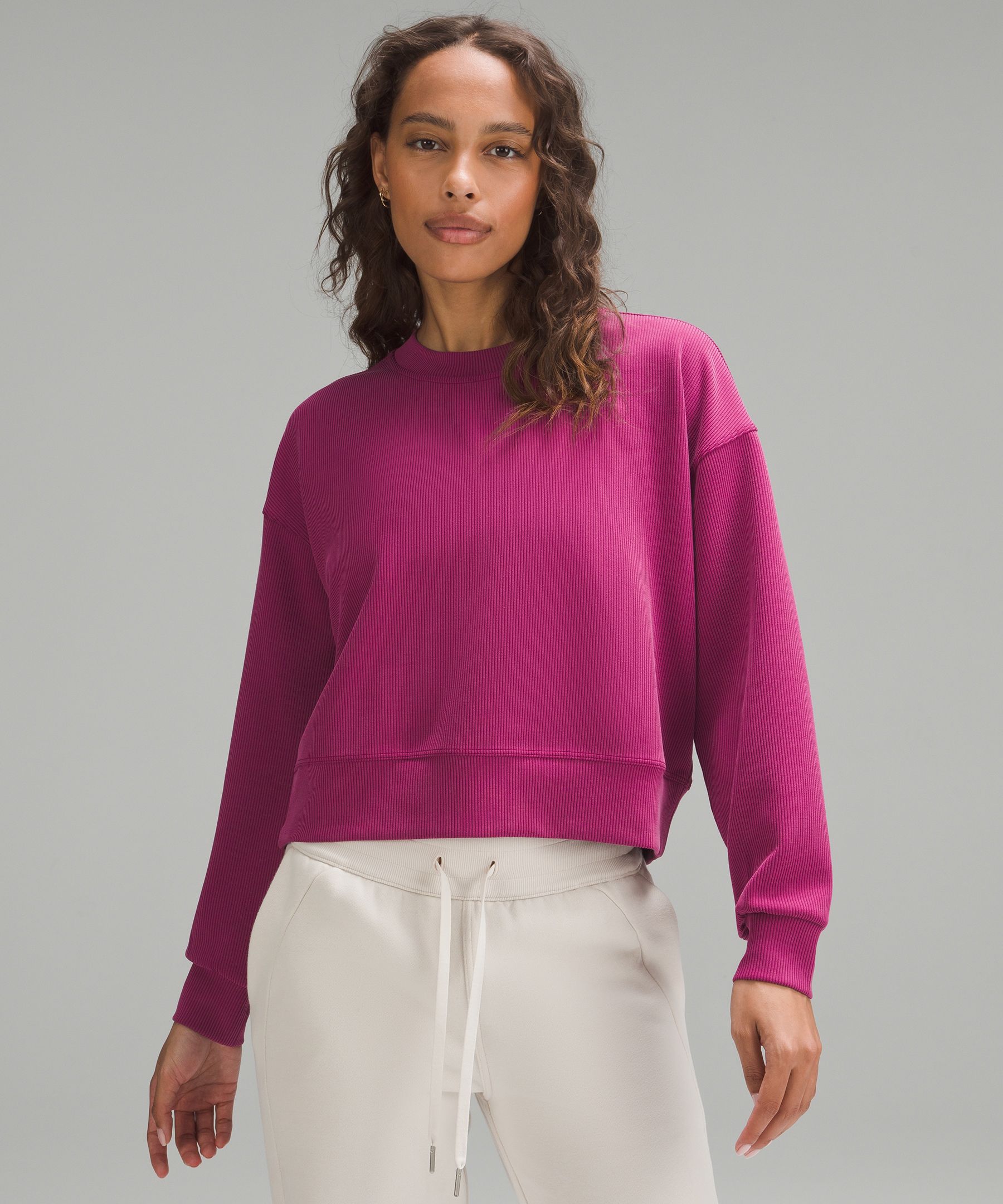 Ribbed Softstreme Perfectly Oversized Cropped Crew