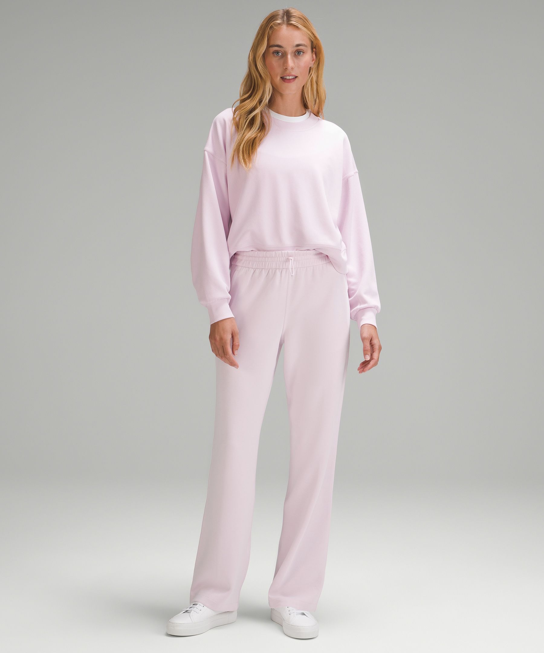 Softstreme Perfectly Oversized Ribbed Cropped Crew
