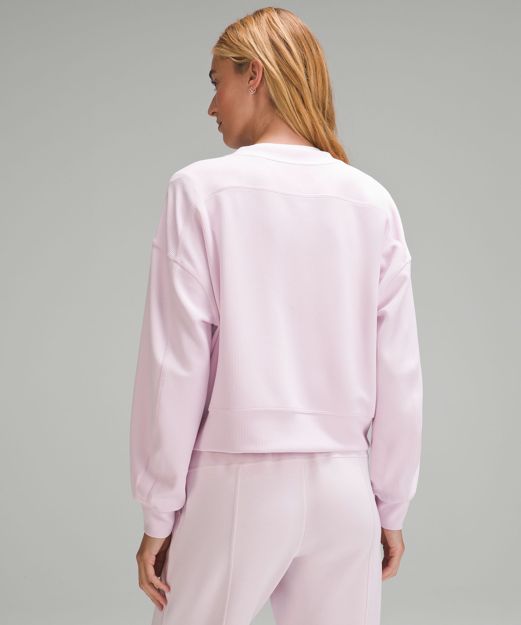 Softstreme Perfectly Oversized Ribbed Cropped Crew
