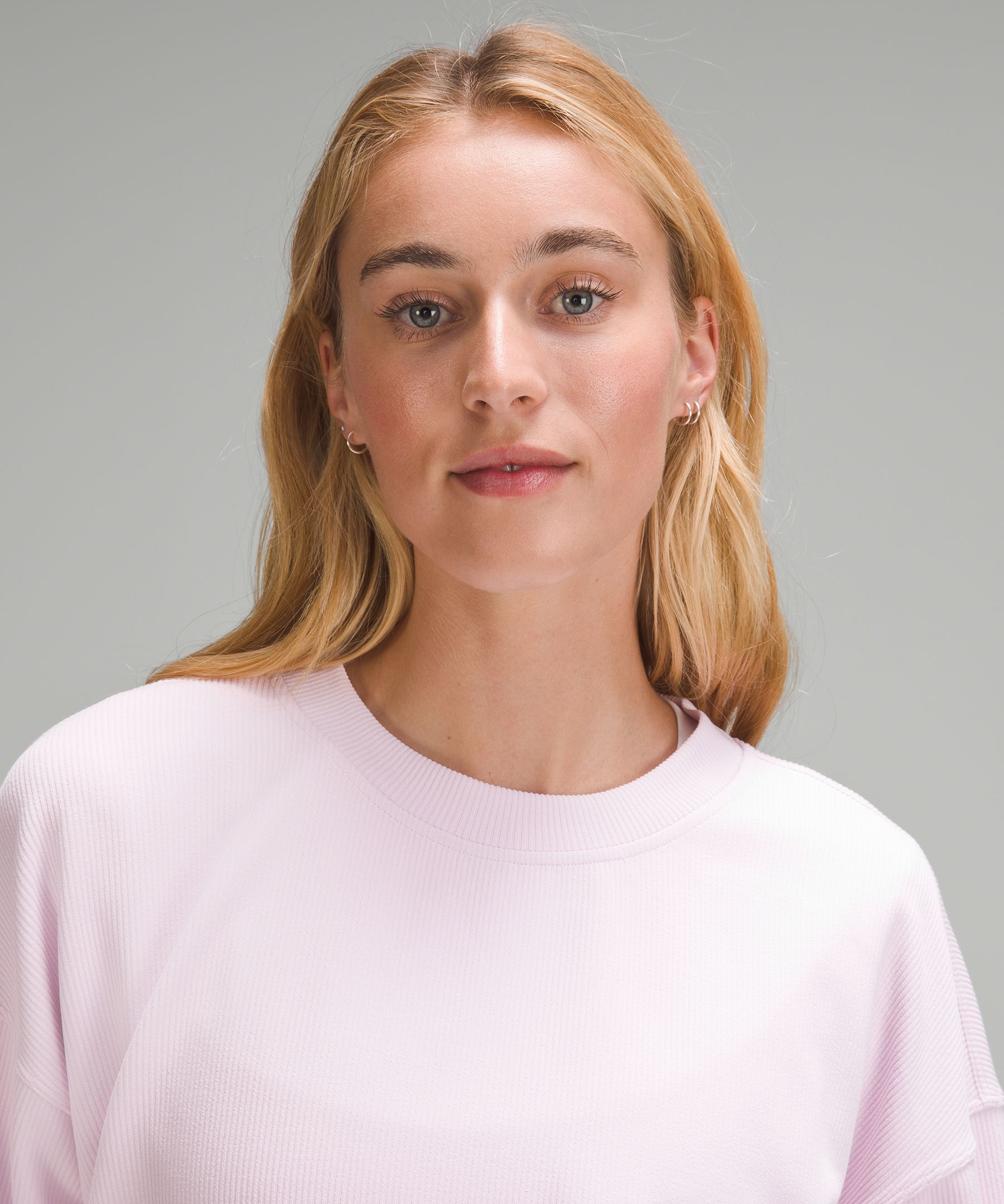 Softstreme Perfectly Oversized Ribbed Cropped Crew