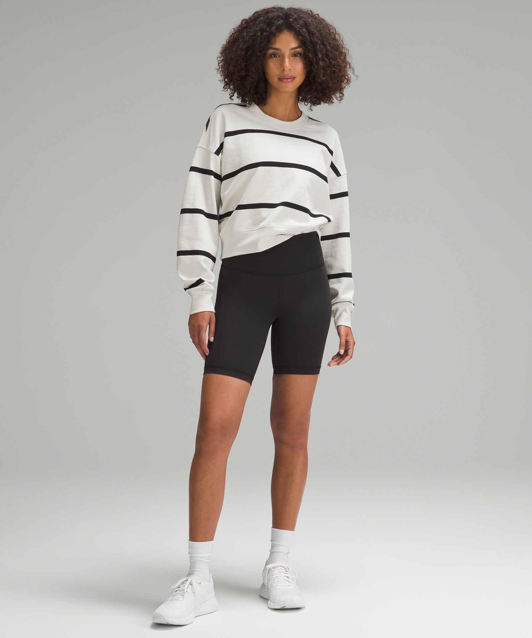 Lululemon athletica Perfectly Oversized Cropped Crew *Stripe