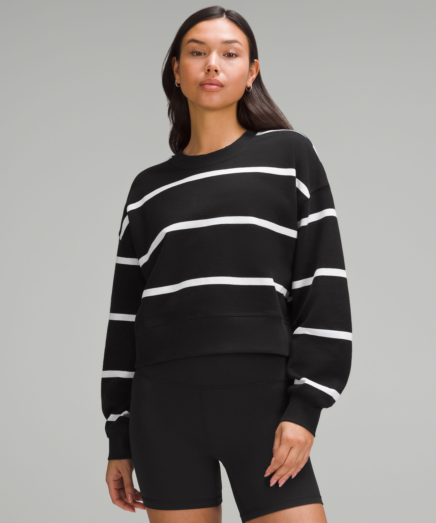 Perfectly Oversized Cropped Crew *Stripe