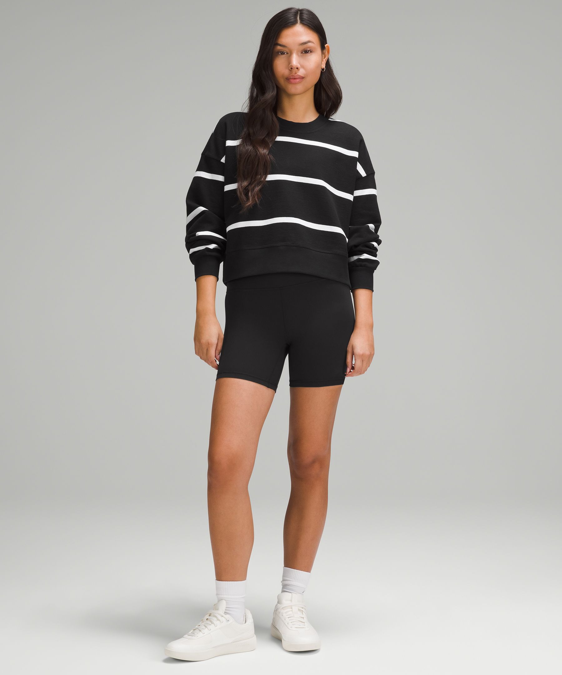 lululemon Australia and New Zealand - Your favourite layer, now cropped.  Post-practice comfort perfected with the Perfectly Oversized Cropped Crew,  in soft, textured cotton-blend fabric and a relaxed fit. ⁠Also available in