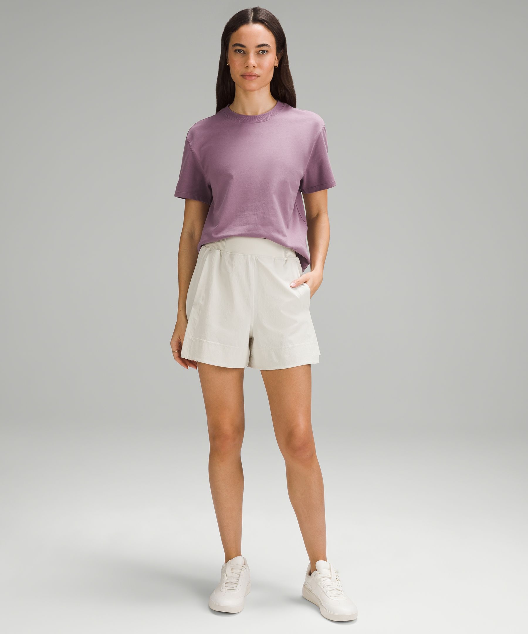 Shop Lululemon Relaxed-fit Cotton Jersey T-shirt