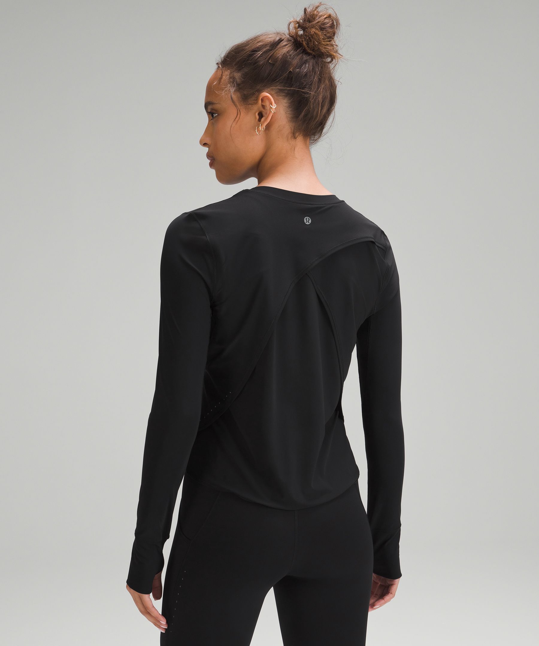 UV Protection Fold-Over Running Long-Sleeve Shirt