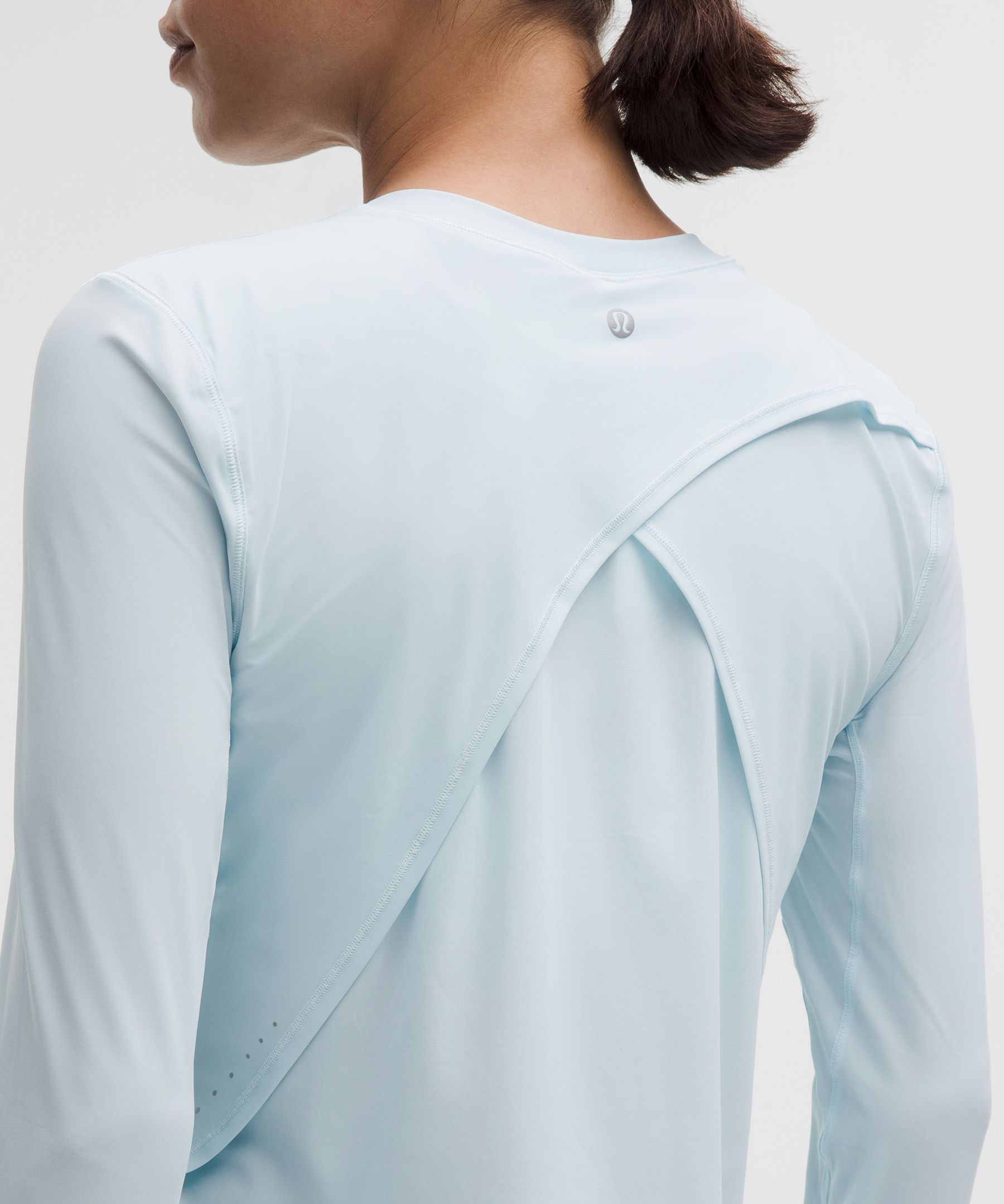 UV Protection Fold-Over Running Long-Sleeve Shirt