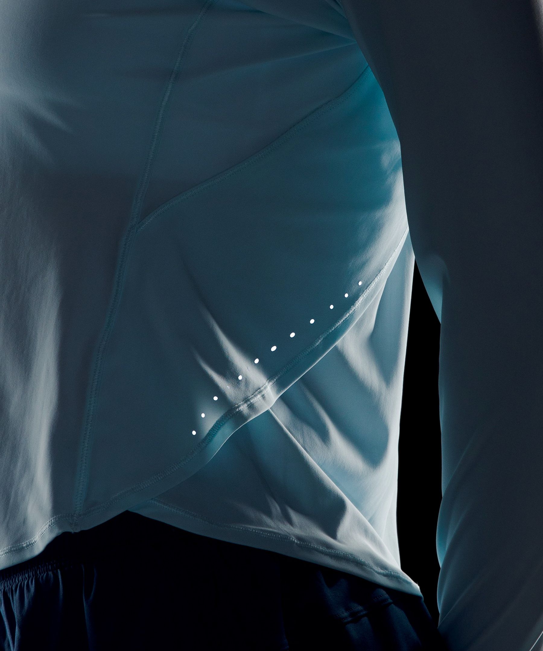 UV Protection Fold-Over Running Long-Sleeve Shirt