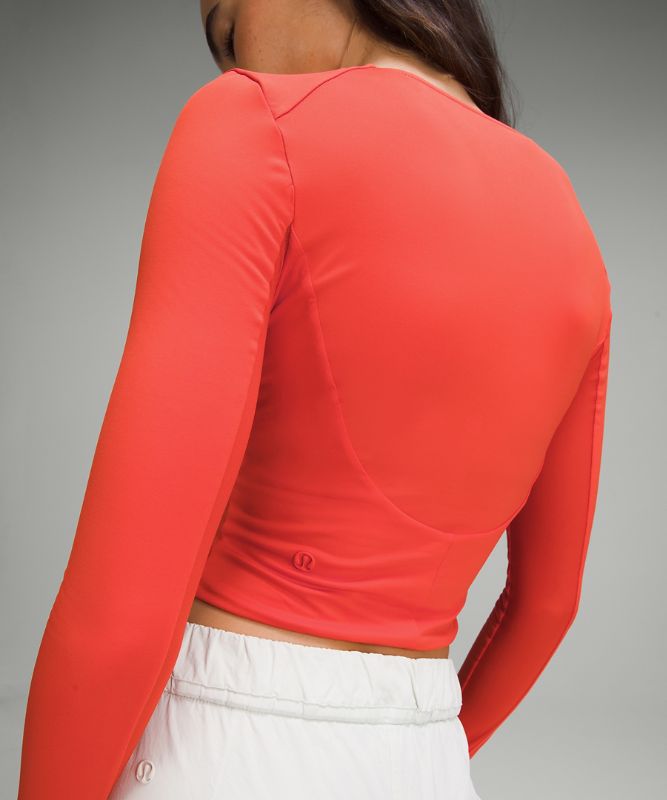 Tight-Fit Lined Long-Sleeve Shirt