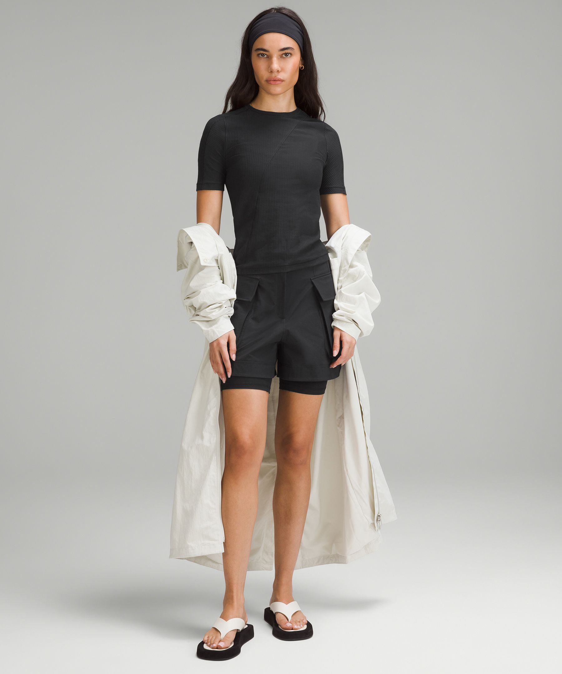 Lululemon Asymmetrical Ribbed Cotton T-Shirt