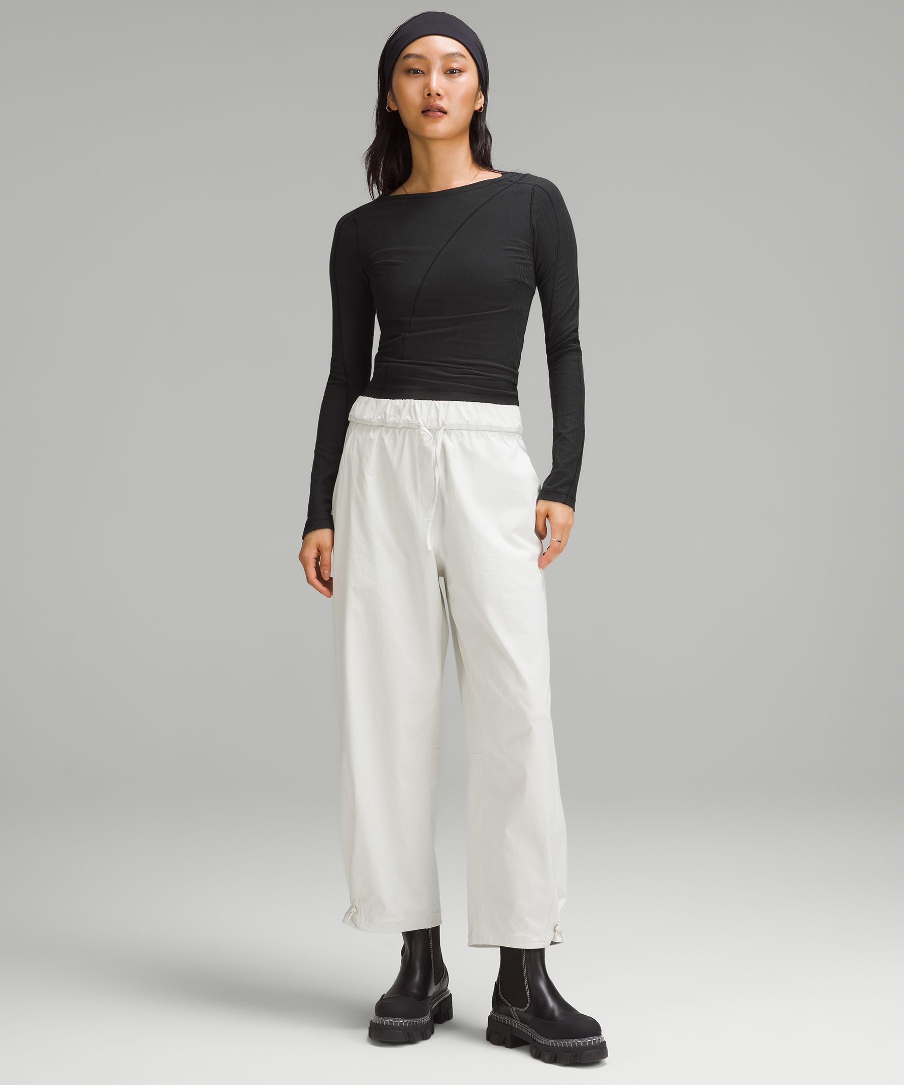 Asymmetrical Ribbed Cotton Long-Sleeve Shirt | Lululemon EU