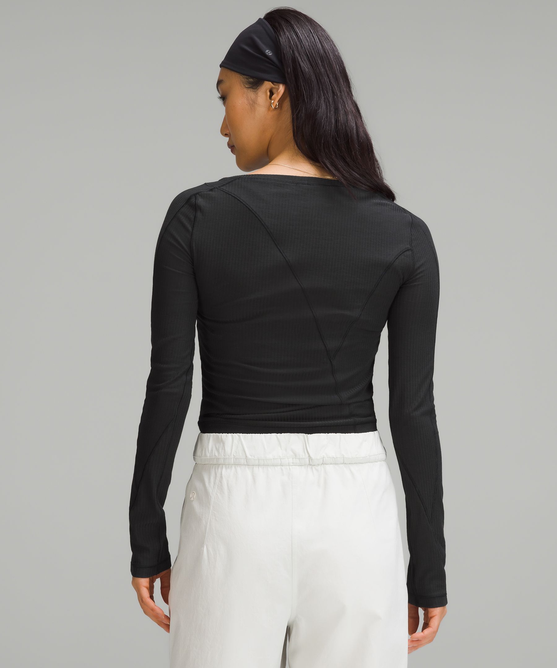 Lululemon Asymmetrical Ribbed Cotton Long-Sleeve Shirt - Kohlrabi