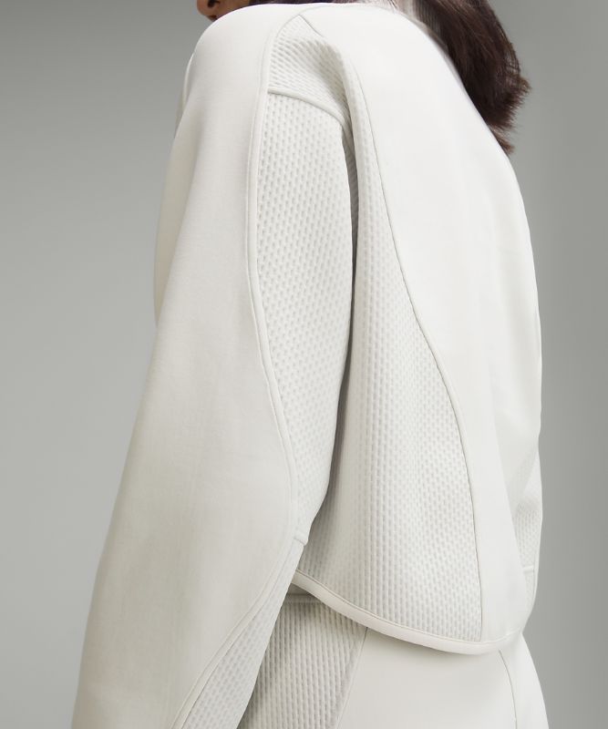 Pullover mit halblangem Reißverschluss aus Mischgewebe