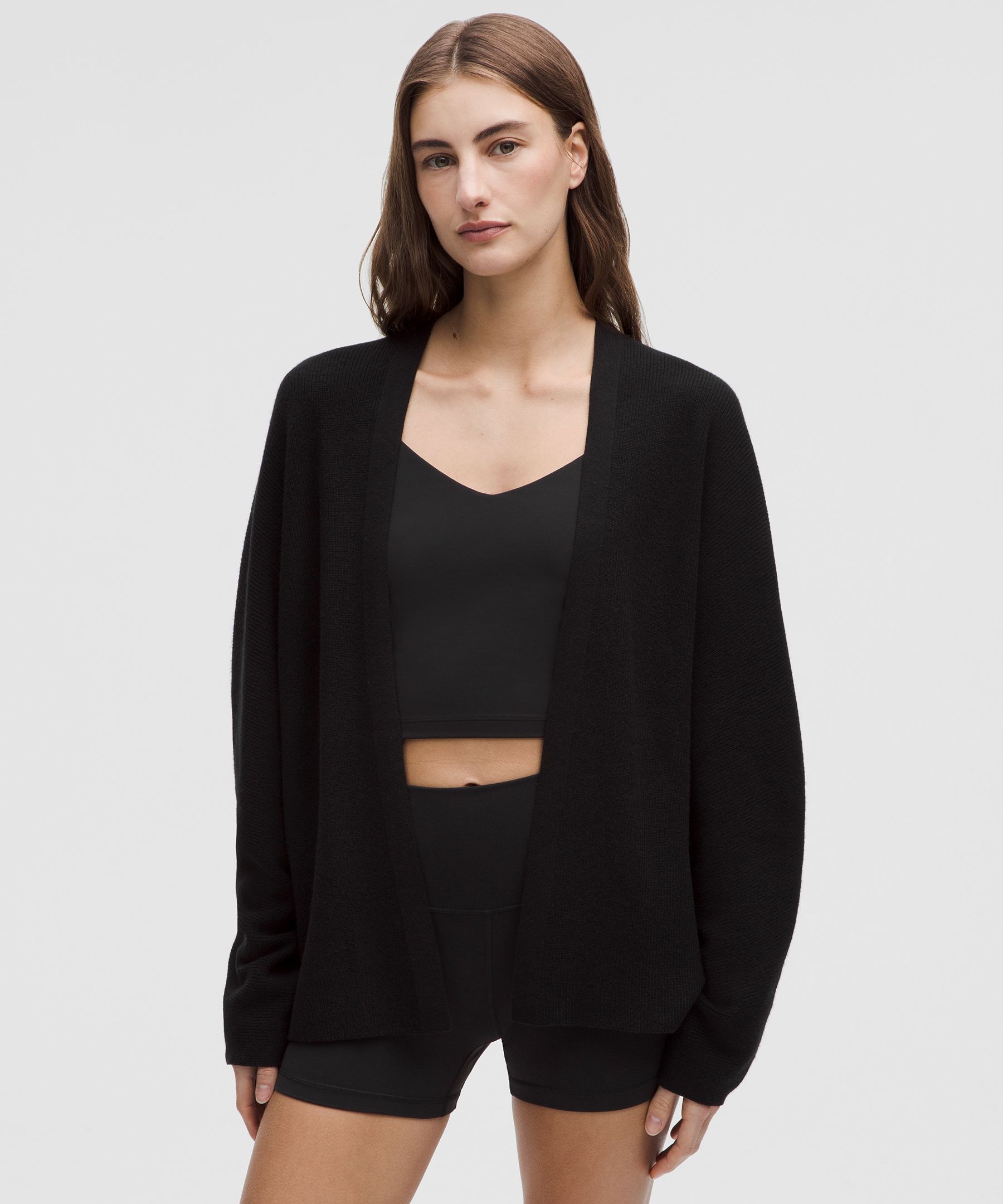 Boxy Cotton-Blend Knit Wrap