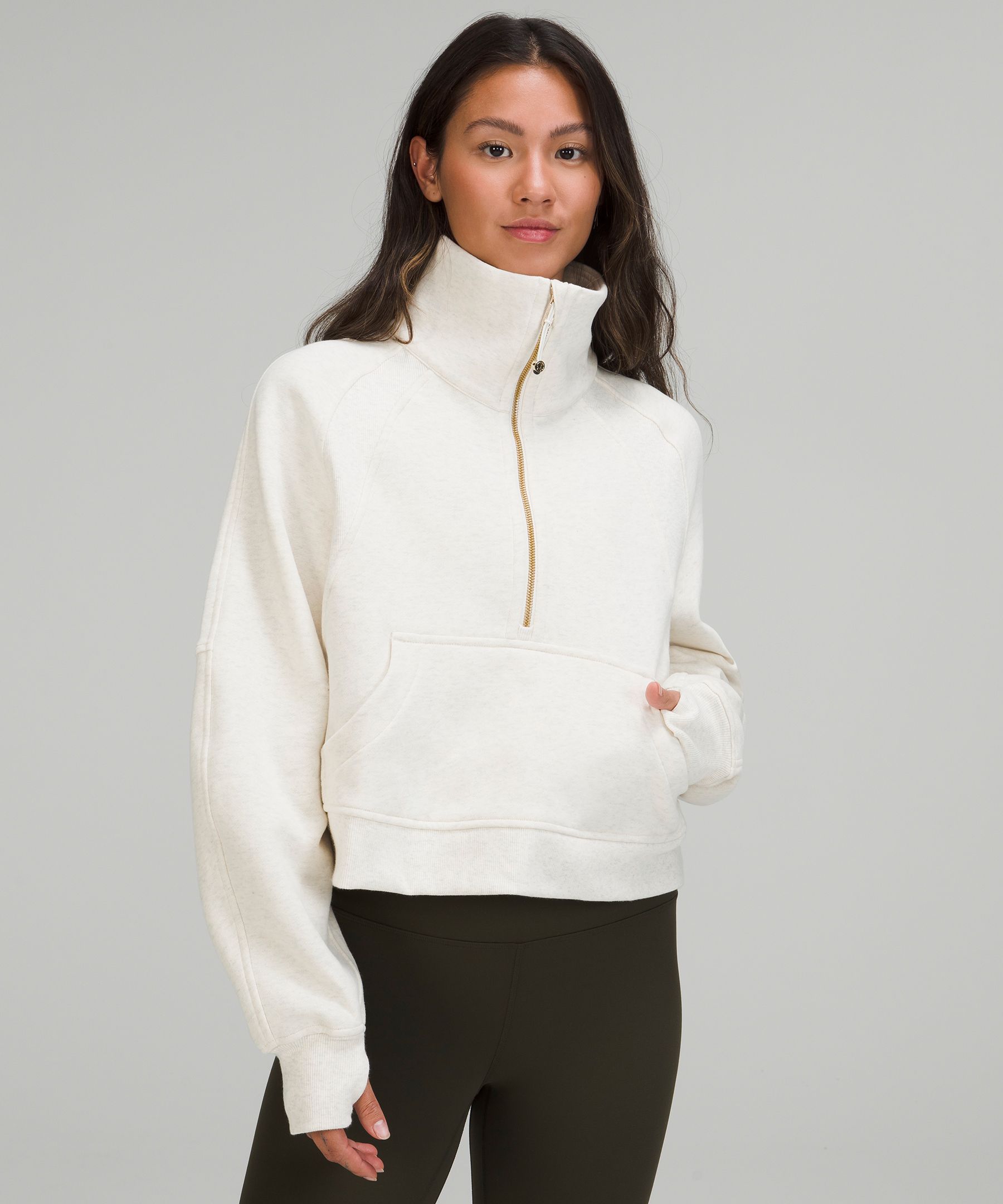 Lululemon Black Scuba Oversized Funnel Neck Half Zip Sweatshirt Size M/L  Size M - $78 (33% Off Retail) - From M