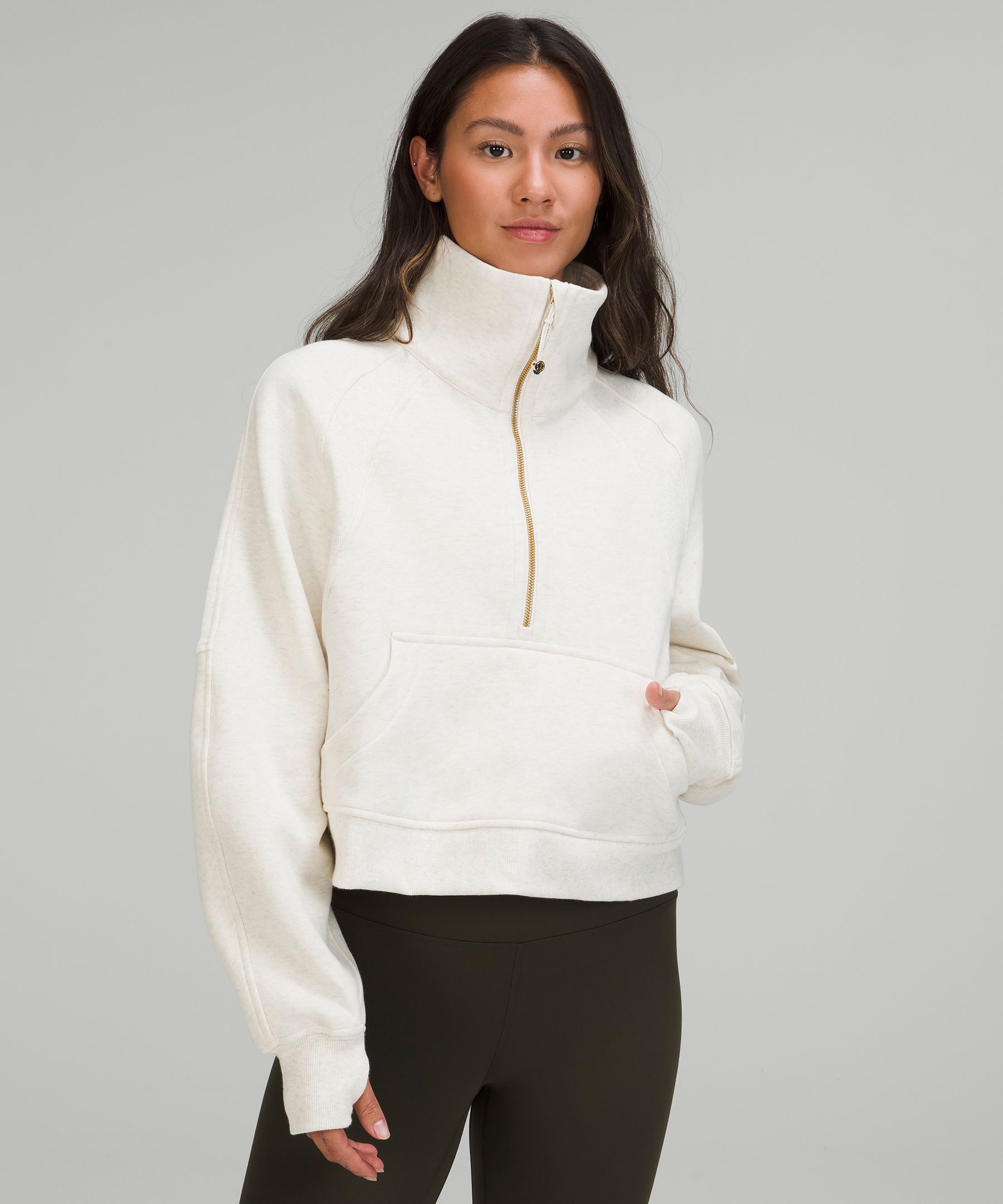 NWT Lululemon Scuba Oversized Funnel Neck Half Zip Waterdrop XS/S