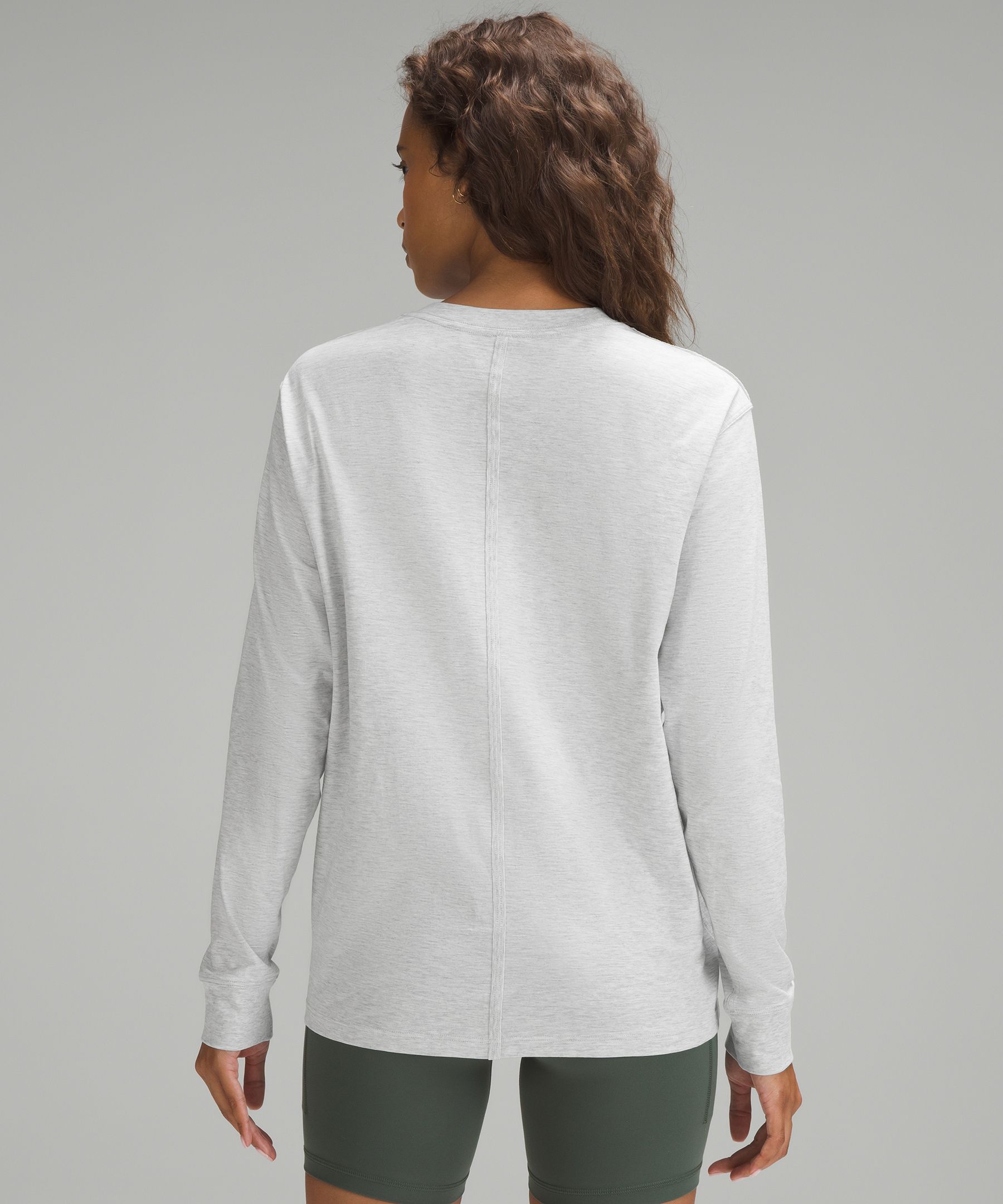Lululemon All Yours Cotton Long Sleeve Shirt - Heathered Core