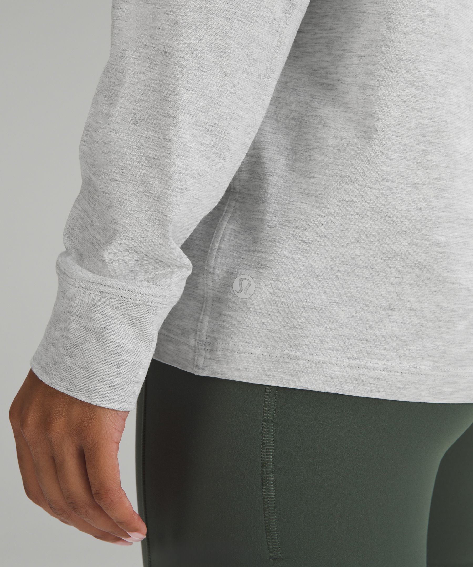 Lululemon Back In Action Long Sleeve - Heathered Core Medium Grey