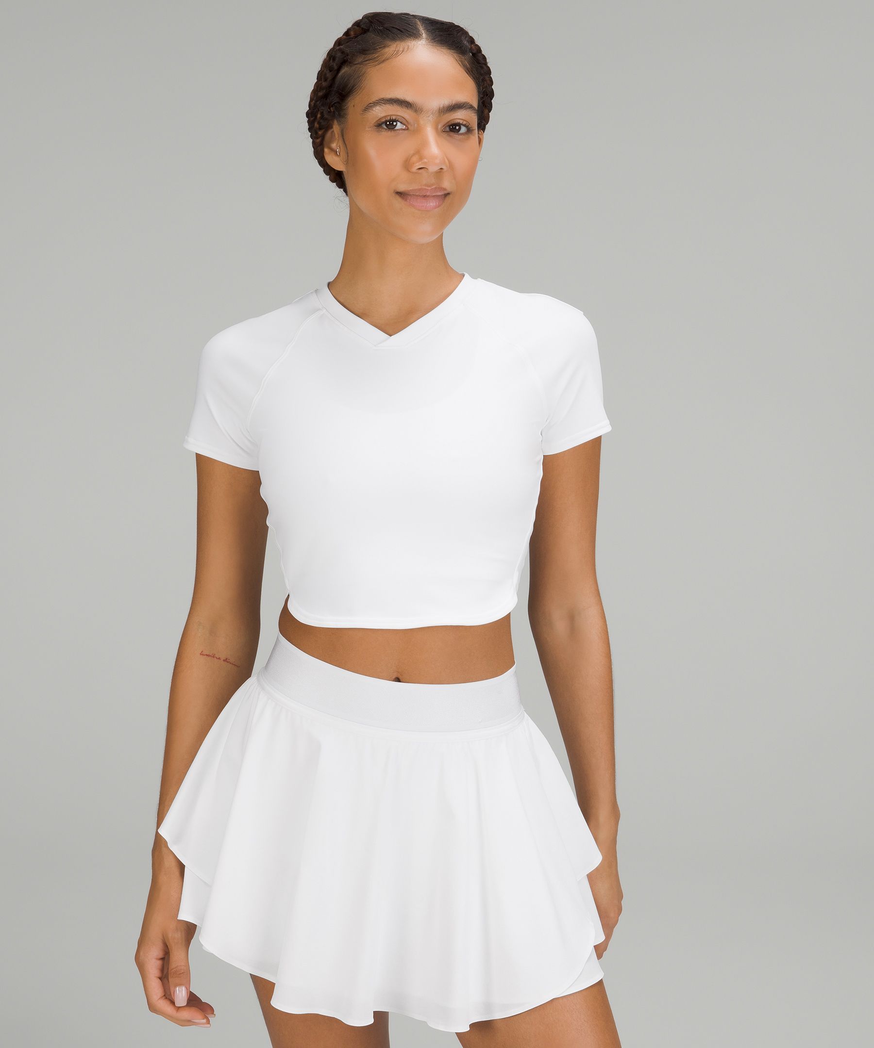 Nulux Cropped Tennis Short-Sleeve Shirt