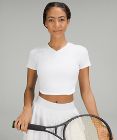 Camiseta corta de manga corta para tenis, en tejido Nulu