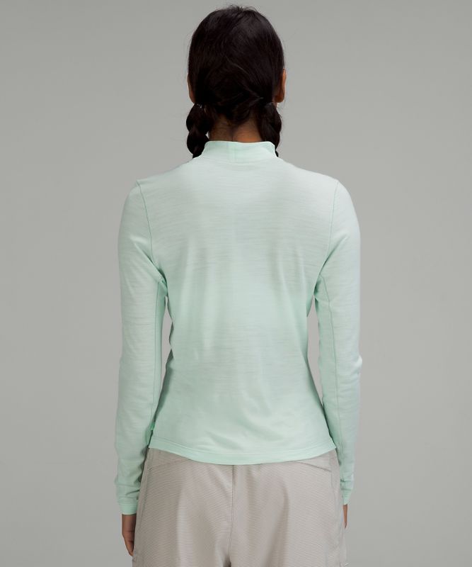lululemon lab Merino Wool-Blend Mock Neck Long Sleeve Shirt