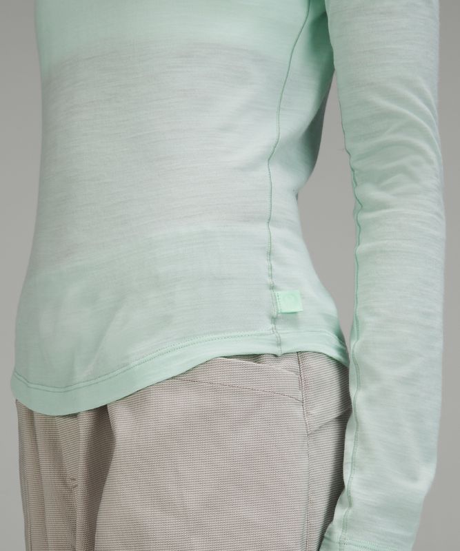 lululemon lab Merino Wool-Blend Mock Neck Long Sleeve Shirt