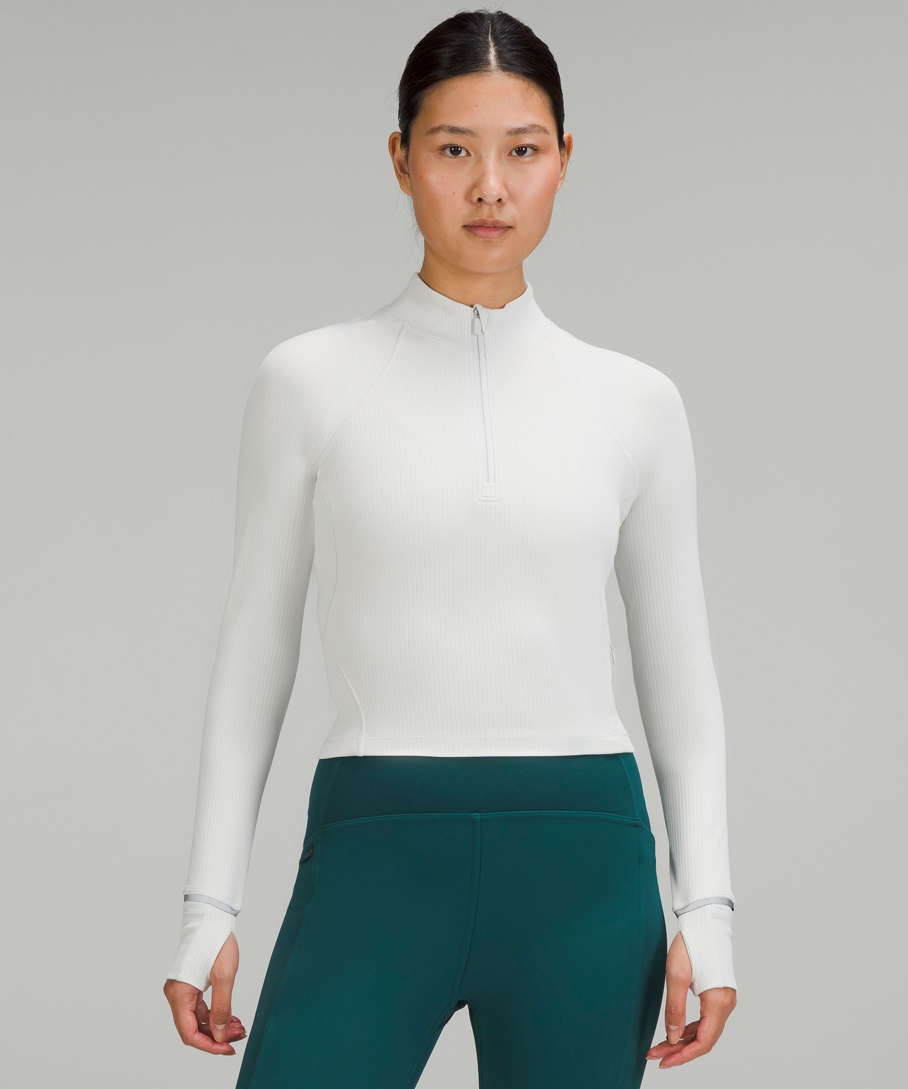 It's Rulu Ribbed Cropped Half Zip