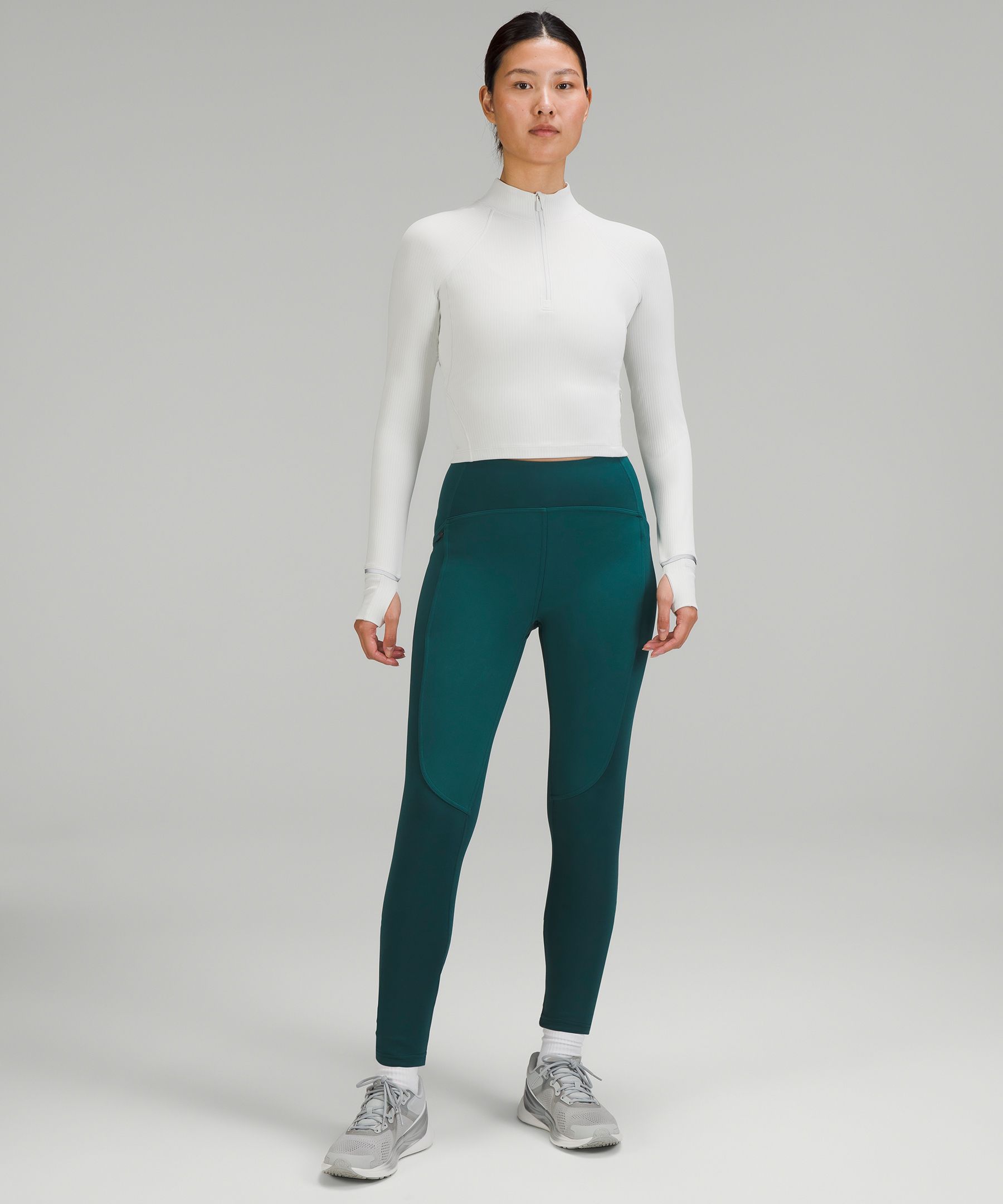 Lululemon Rulu™ Running Cropped 1/2 Zip - Dark Terracotta - lulu