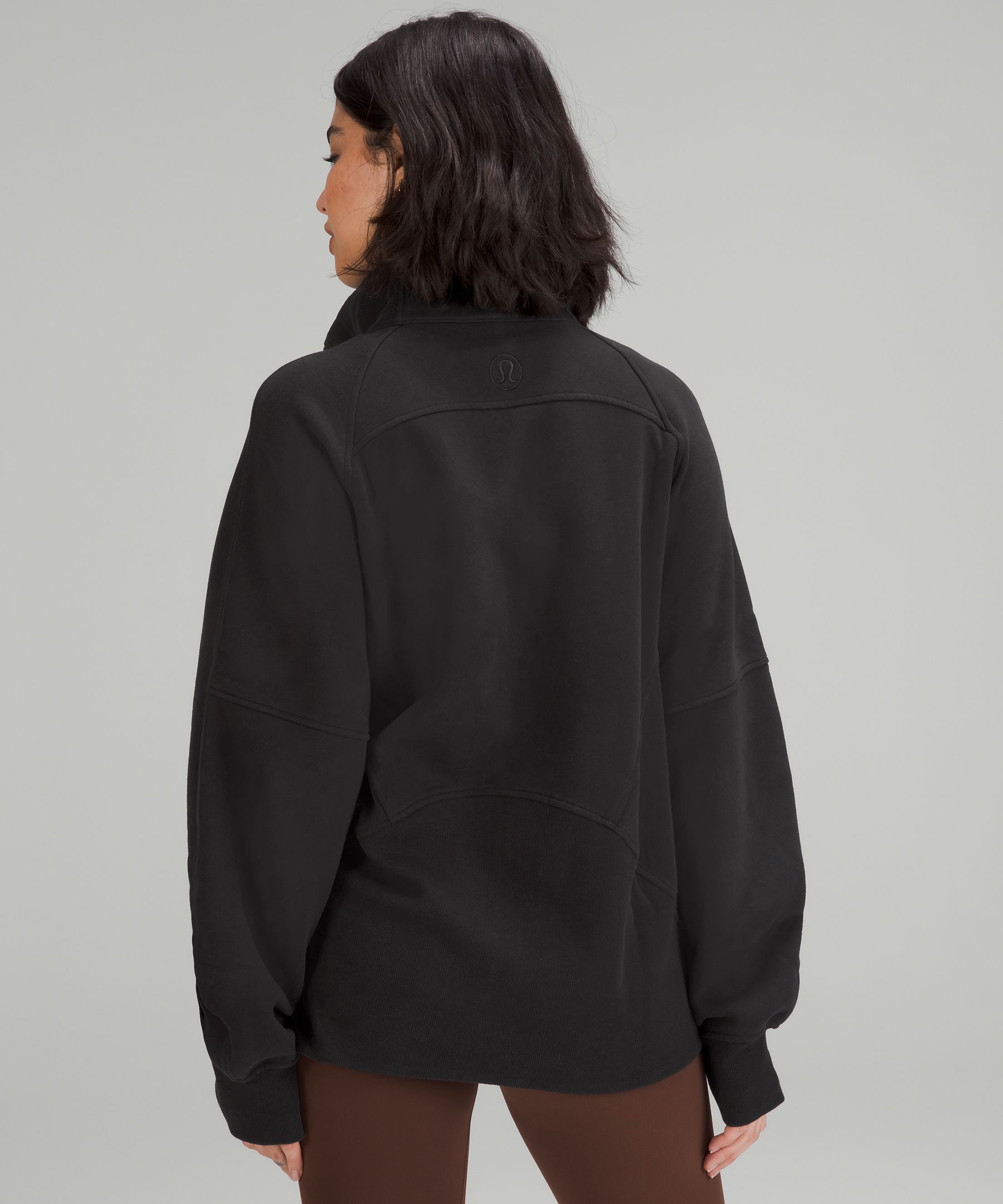Lululemon Black Scuba Oversized Funnel Neck Half Zip Sweatshirt Size M/L  Size M - $78 (33% Off Retail) - From M